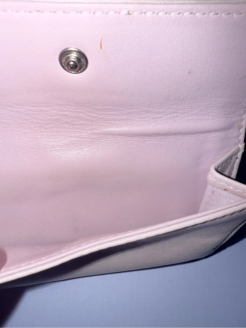 Coach Beige Leather Buckle Compact Wallet
